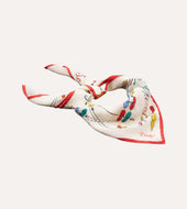 Dance Steps Print Silk Bandana