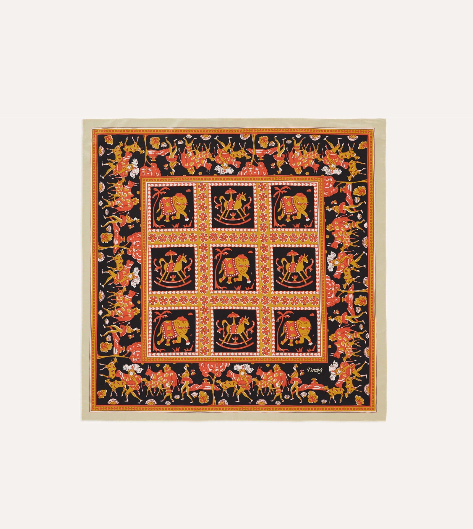Elephant Print Silk Bandana