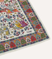 Floral Mughal Print Wool Silk Bandana