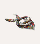 Floral Mughal Print Wool Silk Bandana