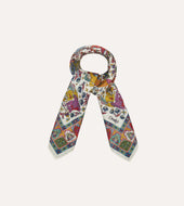 Floral Mughal Print Wool Silk Bandana