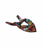 And Yellow Kilim Print Silk Bandana
