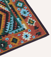 And Yellow Kilim Print Silk Bandana