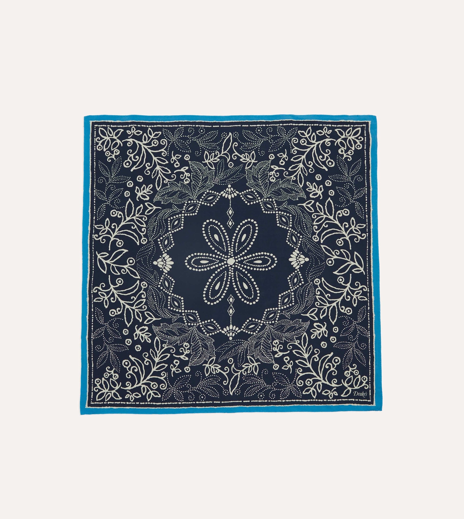Floral Paisley Print Silk Bandana