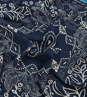 Floral Paisley Print Silk Bandana