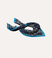 Floral Paisley Print Silk Bandana