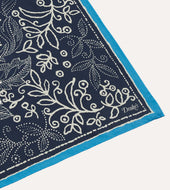 Floral Paisley Print Silk Bandana