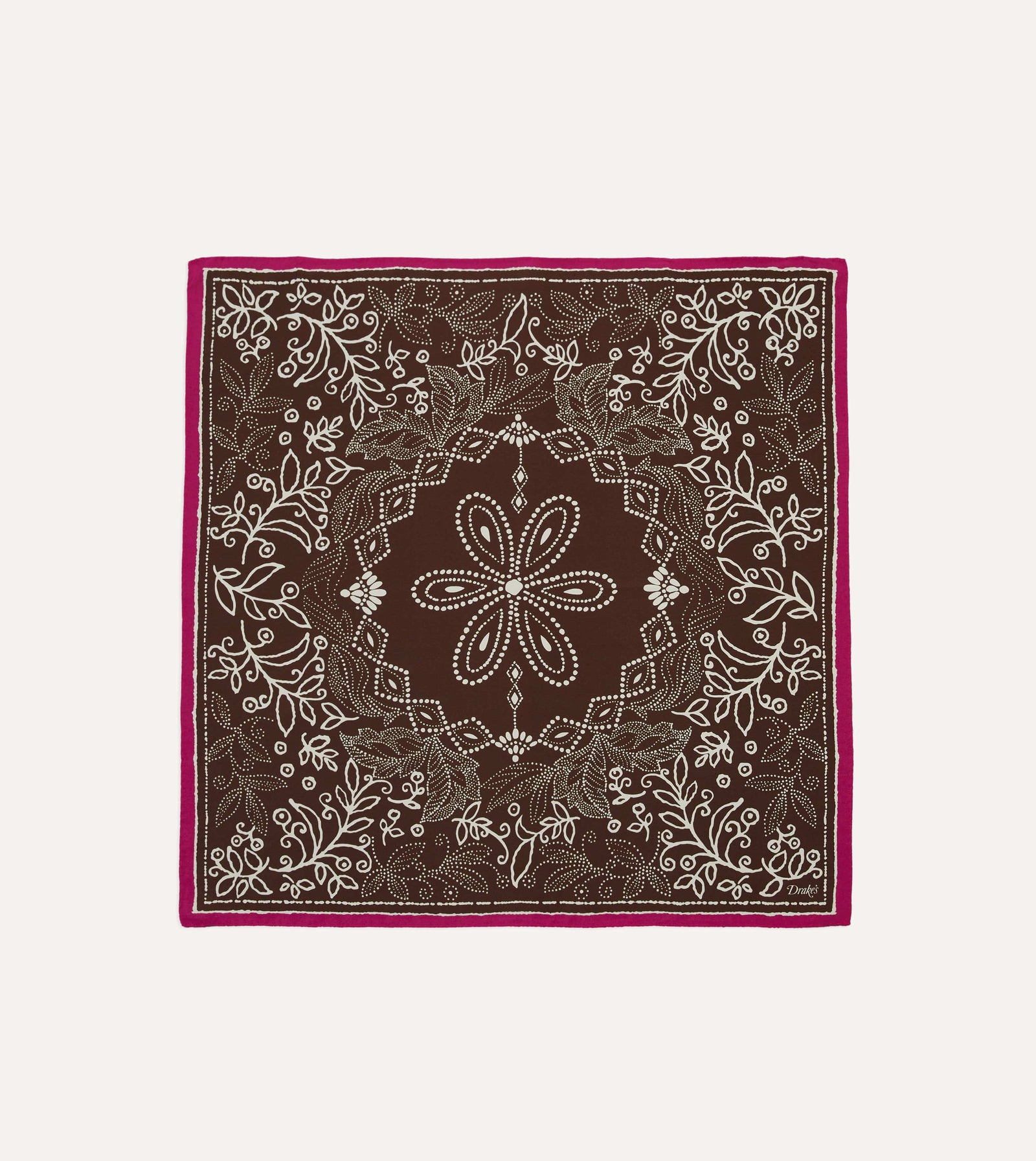 Floral Paisley Print Silk Bandana