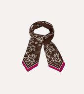 Floral Paisley Print Silk Bandana