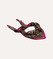 Floral Paisley Print Silk Bandana