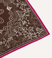 Floral Paisley Print Silk Bandana