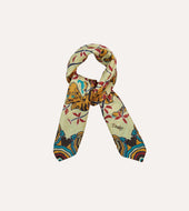 Tigers Print Wool Silk Bandana