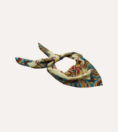 Tigers Print Wool Silk Bandana