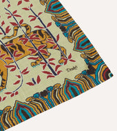 Tigers Print Wool Silk Bandana