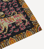 Tigers Print Wool Silk Bandana