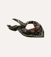 Mythical Forest Print Wool Silk Bandana