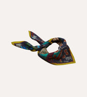 Palm Print Wool Silk Bandana