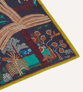 Palm Print Wool Silk Bandana