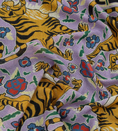 Shoyoroll By Drake S Tiger Print Wool Silk Bandana