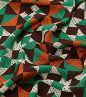 Patchwork Print Wool Silk Bandana