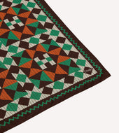 Patchwork Print Wool Silk Bandana