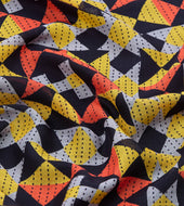Patchwork Print Wool Silk Bandana