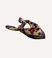 Patchwork Print Wool Silk Bandana