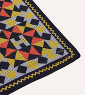 Patchwork Print Wool Silk Bandana