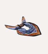 Animals And Flowers Print Silk Bandana