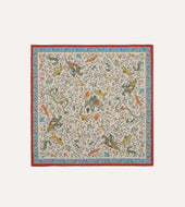Animals And Flowers Print Silk Bandana