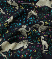 Unicorn Print Wool Silk Bandana