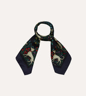 Unicorn Print Wool Silk Bandana