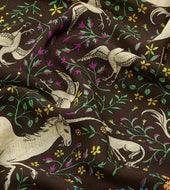 Unicorn Print Wool Silk Bandana