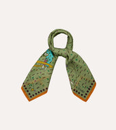 Acrobat Print Wool Silk Bandana