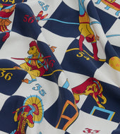 Snakes And Ladders Print Silk Bandana