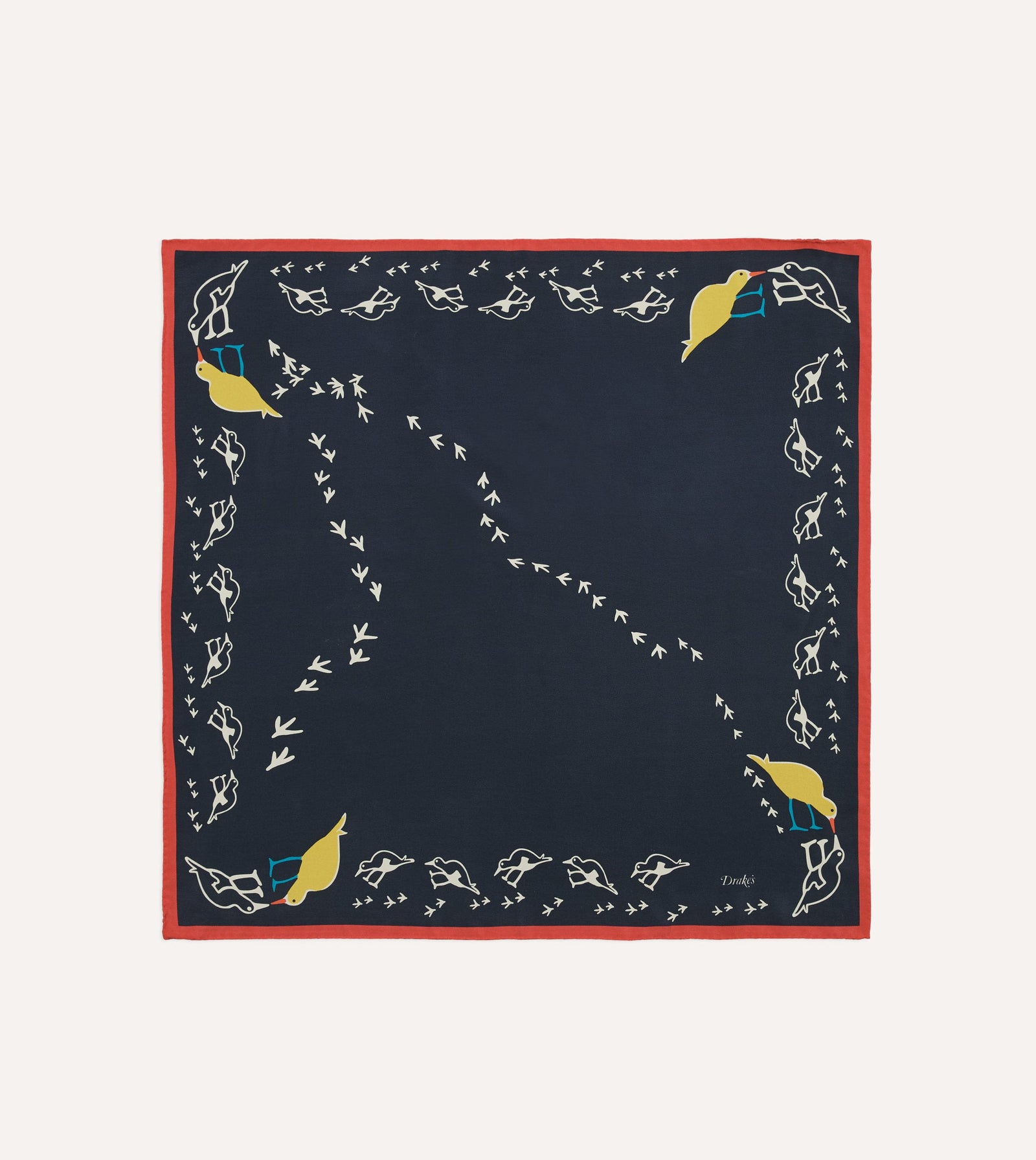 Oyster Catcher Print Silk Bandana