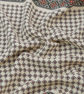 Vintage Tile Print Silk Pocket Square