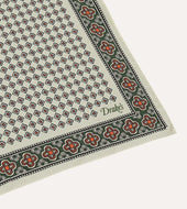 Vintage Tile Print Silk Pocket Square