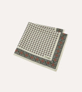 Vintage Tile Print Silk Pocket Square