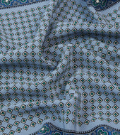 Vintage Tile Print Silk Pocket Square