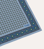 Vintage Tile Print Silk Pocket Square