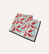 Whale Print Silk Pocket Square