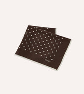Polka Dot Print Silk Pocket Square