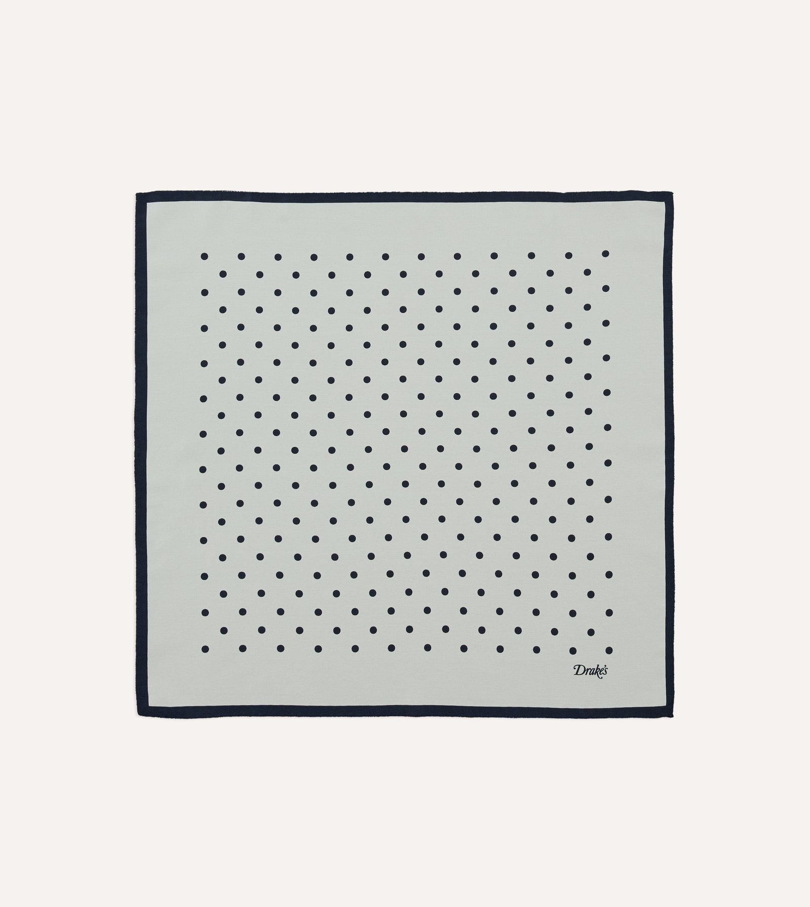 Polka Dot Print Silk Pocket Square
