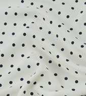 Polka Dot Print Silk Pocket Square