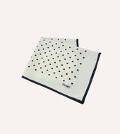 Polka Dot Print Silk Pocket Square
