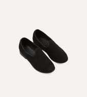 Sabah for Drake's Black Suede Bolo Shoe
