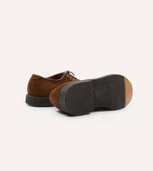 Alden For Drake S Suede Plain Toe Blucher With Double Crepe Sole