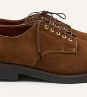 Alden For Drake S Suede Plain Toe Blucher With Double Crepe Sole