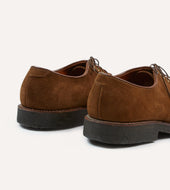 Alden For Drake S Suede Plain Toe Blucher With Double Crepe Sole